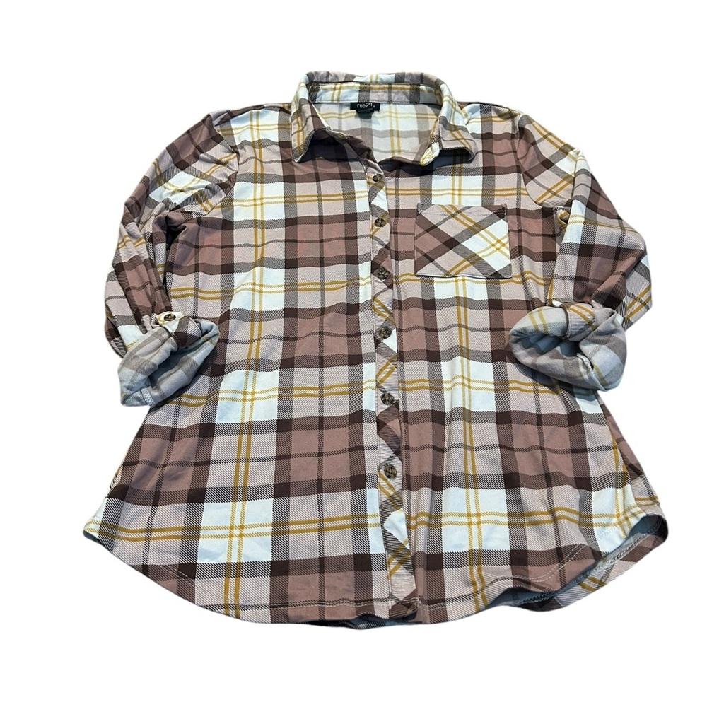 RUE 21 plaid button down